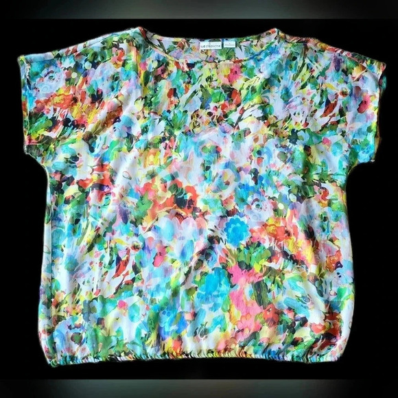 Liz Claiborne Tops - Liz Claiborne, Size L, Floral Blouse